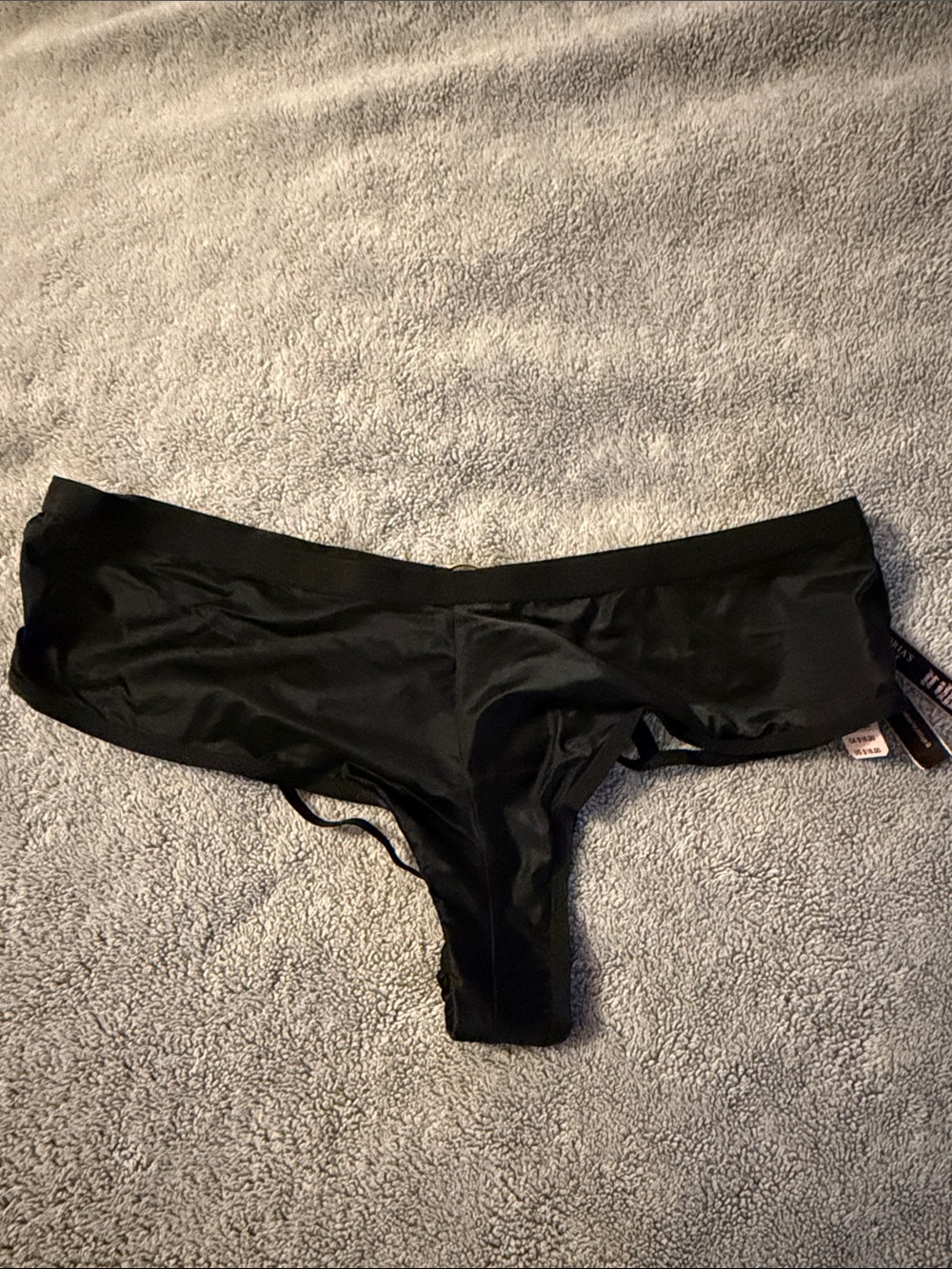 Victoria's Secret Black Satin Hipster Panty